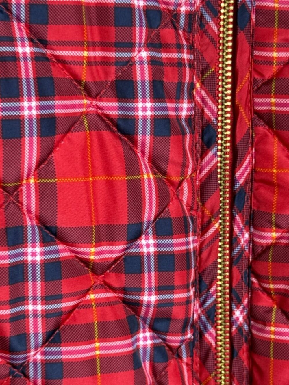 Crown & Ivy 3X Red Plaid Quilted Vest Preppy - Picture 4 of 9